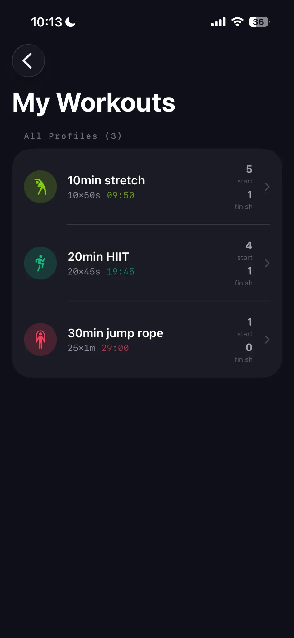 IntervalFree profile management