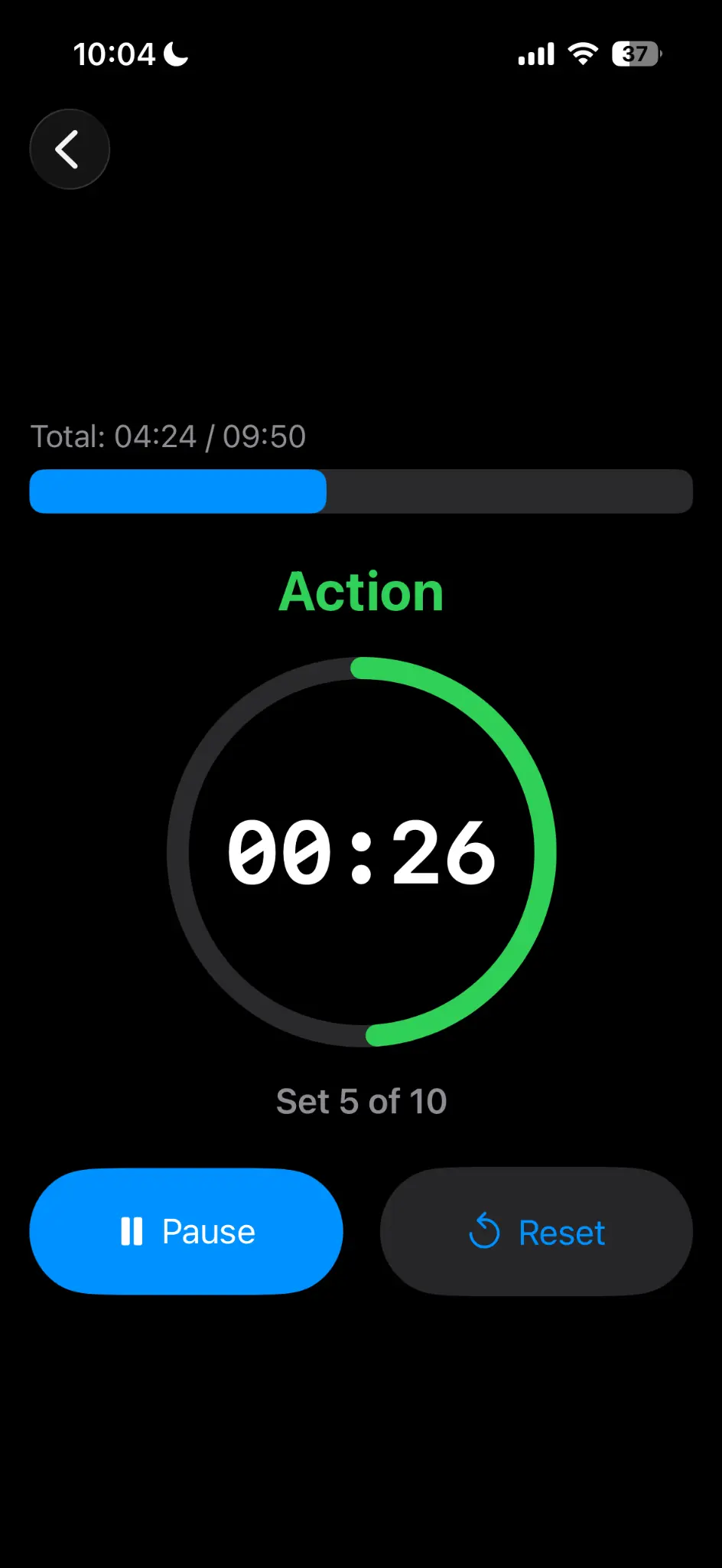 IntervalFree timer running